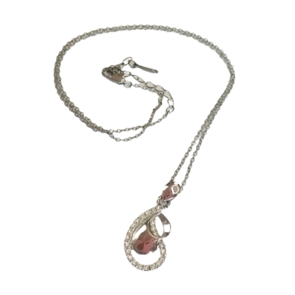 Silver Rhinestone Necklace - Picture 4 of 4